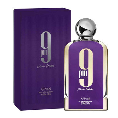 Afnan 9Pm Pour Femme Morado Agua de Perfume 100ml Dama