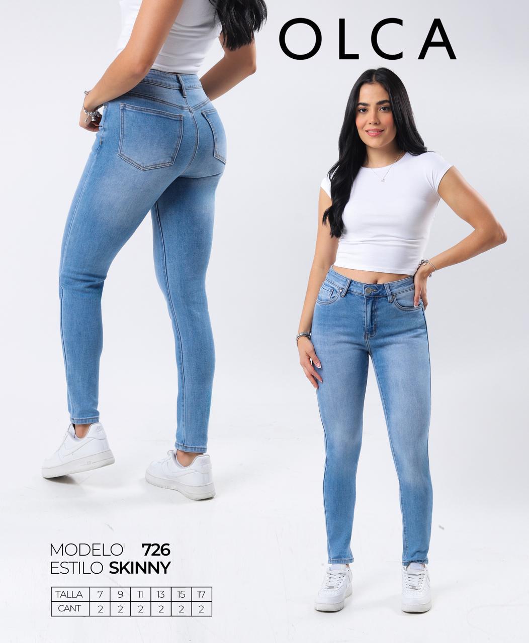 Pantalón de Mezclilla OLCA OC726 Skinny para Dama
